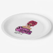 Königin des Herzens Pappteller (Schrägansicht)