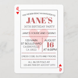 Königin des Herzens Poker Karten spielen Geburtsta