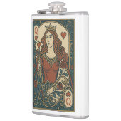 Königin des Herzens — Portrait "Art Nouveau Rosewo Flachmann (Links)