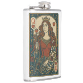 Königin des Herzens — Portrait "Art Nouveau Rosewo Flachmann (Rechts)