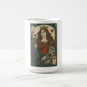 Königin des Herzens — Portrait "Art Nouveau Rosewo Kaffeetasse