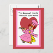 Königin des Herzens Postkarte (Vorne/Hinten)