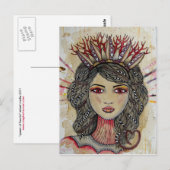 Königin des Herzens Postkarte (Vorne/Hinten)