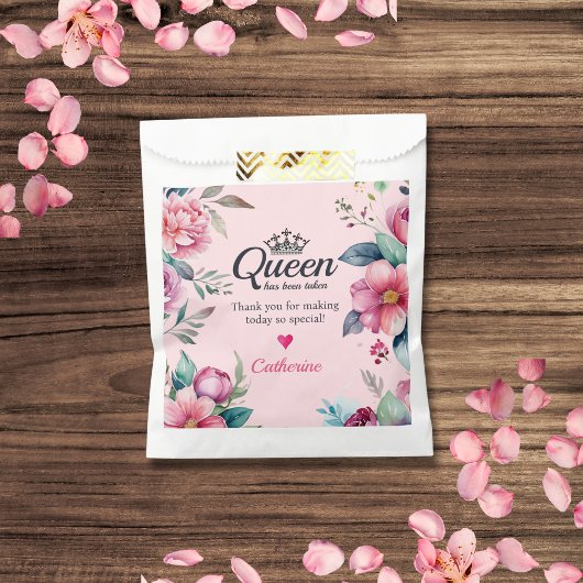 Königin des Herzens Rosa Brautparty Geschenktütchen