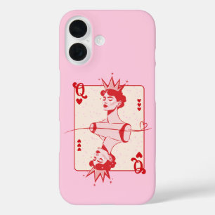 Königin des Herzens Rot und Rosa iPhone 16 Hülle