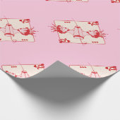 Königin des Herzens Rot und Rosa Geschenkpapier (Ecke)