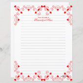 Königin des Herzens - rotes Blatt (Vorne/Hinten)