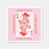 Königin des Herzens Spielkarten Bachelorette Serviette (Vorderseite)