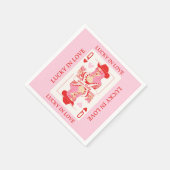 Königin des Herzens Spielkarten Bachelorette Serviette (Ecke)
