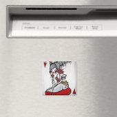 "Königin des Herzens" Square Magnet (In Situ (Geschirrspüler))