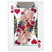 Königin des Herzens, überspannte Grafik, Spielkart Klemmbrett (Vorderseite)