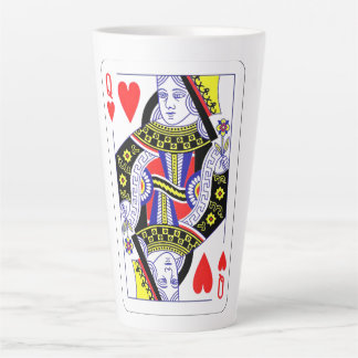 Königin des Herzens, überspannte Grafik, Spielkart Milchtasse