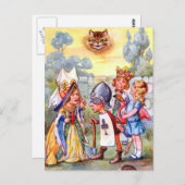 Königin des Herzens und der Alice im Wunderland Postkarte (Vorne/Hinten)