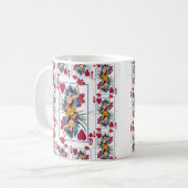 Königin des Herzens und der Blume Kaffeetasse (Vorderseite Links)