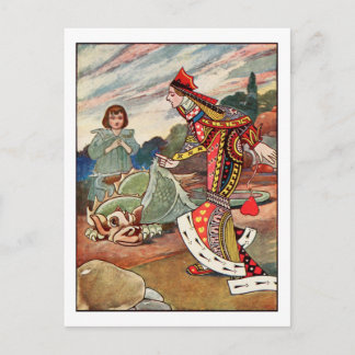 Königin des Herzens und der Griffin Postkarte