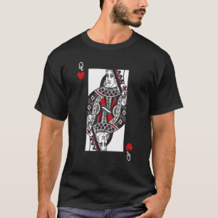 Königin des Herzens Valentinstag Coole Spielkarte T-Shirt