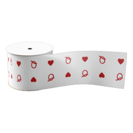 Königin des Herzens Valentinstag Moderne Karte Ripsband