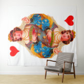 Königin des Herzens Wandteppich (Beispiel (Horizontal))
