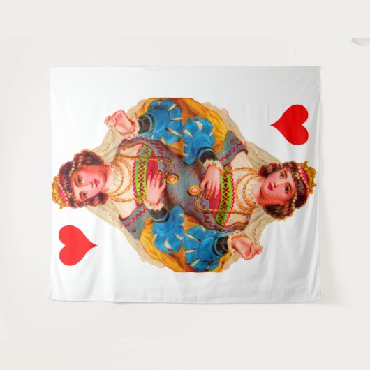 Königin des Herzens Wandteppich (Vorderseite (Horizontal))