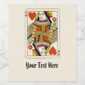 Königin des Herzens Weinetikett (Einzelnes Label)