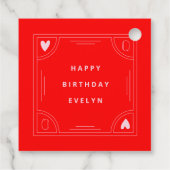 Königin des Herzens zum Geburtstag Geschenkanhänger (Rückseite)