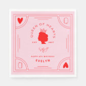 Königin des Herzens zum Geburtstag Serviette (Vorderseite)