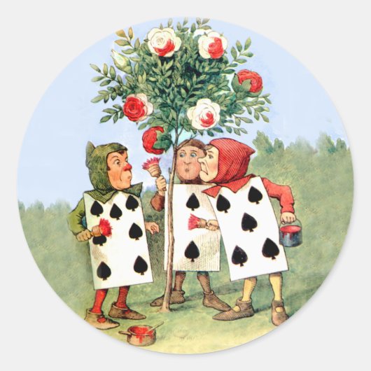 Königin des Herzogs Paint the Queens Rose Runder Aufkleber (Vorderseite)