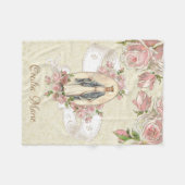 Königin des Himmels Gesegnete Jungfrau Mary Pink R Fleecedecke (Vorderseite (Horizontal))