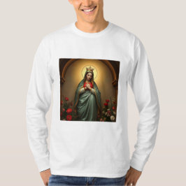 Königin-des-Himmels-Katholisches-Herren-Langarm-Sh T-Shirt