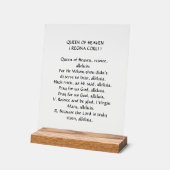 Königin des Himmels (Regina Coeli) Gebet Acrylschild (Winkel)