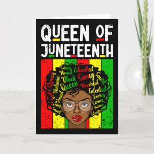 Königin des Juneteenth Black History Month Melanin Karte