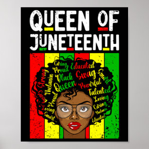 Königin des Juneteenth Black History Month Melanin Poster