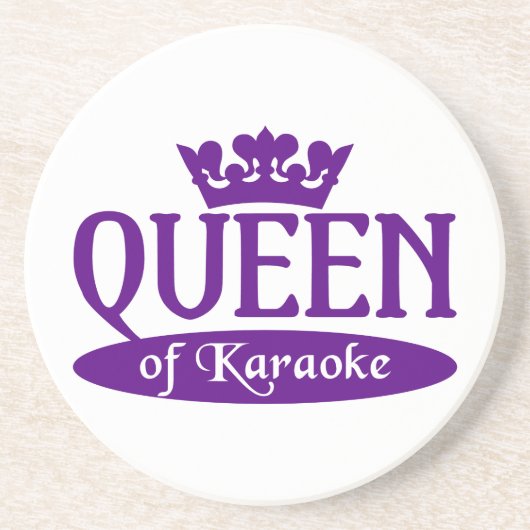 Königin des Karaoke-Untersetzer Sandstein Untersetzer (Vorne)