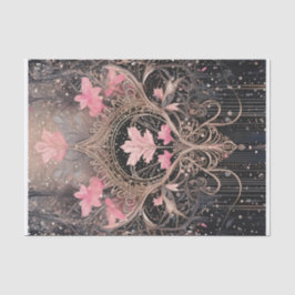 Königin des Königreichs, Rosa und Schwarz Art Deco Seidenpapier