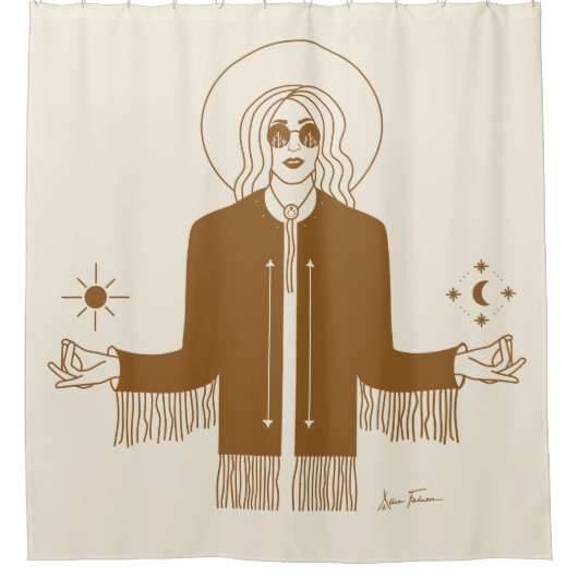 Königin des Kosmos-Duschvorhangs Duschvorhang (Vorderseite)