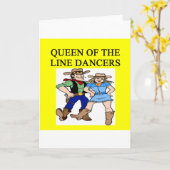 Königin des Linientanzens Karte (Gelbe Blume)