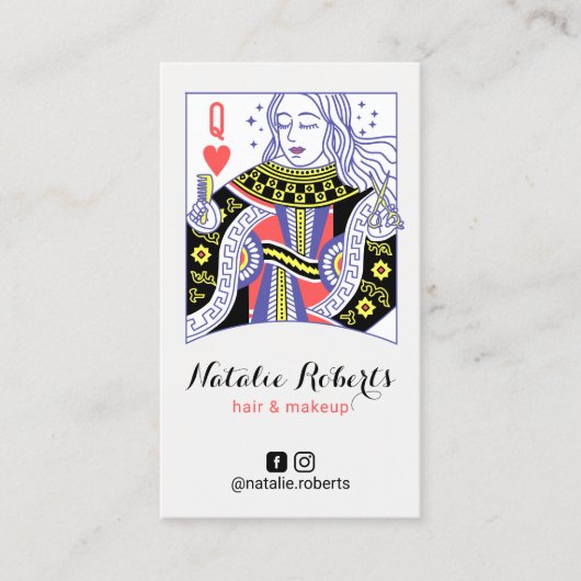 Königin des Niedlichen Haars Stylist Schönheitssal Treuekarte (Vorderseite)