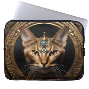 Königin des Nils: Cleopatra die Katze im Kopfschmu Laptopschutzhülle