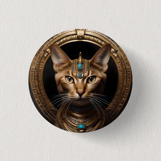 Königin des Nils: Kleopatra die Katze in der Hitze Button (Vorderseite)