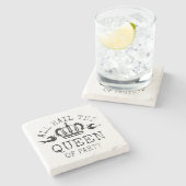 Königin des Party Steinuntersetzer (Seitenansicht)