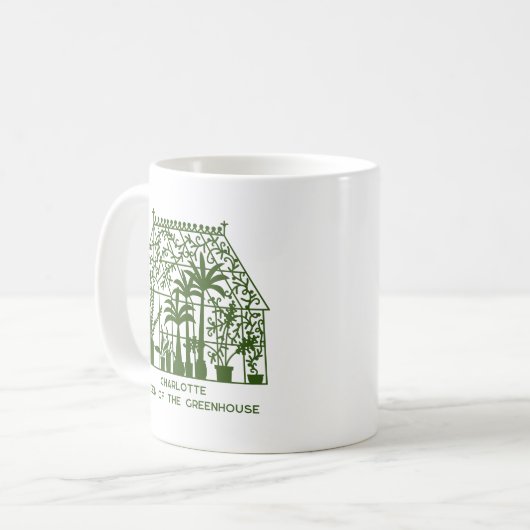 Königin des Personalisierten Gartenbaus Kaffeetasse (Vorderseite Links)