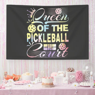 Königin des Pickelball Court - farbenfroh Banner