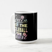 Königin des Pickelball Court - farbenfroh Kaffeetasse (Vorderseite Links)