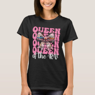 Königin des Rv-Camping-Camper-Wohnmobil-Mädchen-Mu T-Shirt