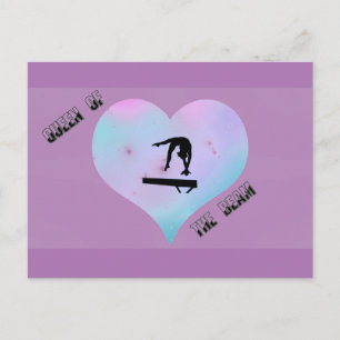 Königin des Schiebalkens Turnpostkarte Lila Postkarte