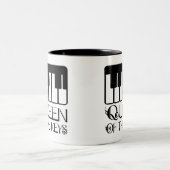 Königin des Schlüssel-Klaviers Zweifarbige Tasse (Mittel)