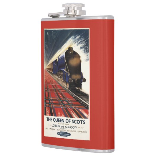 Königin des Schottenpullman-Zugs Flachmann (Links)