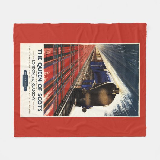 Königin des Schottenpullman-Zugs Fleecedecke (Vorderseite (Horizontal))