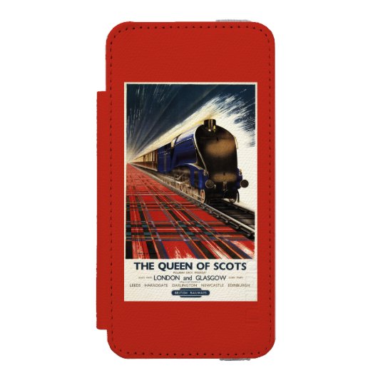 Königin des Schottenpullman-Zugs Incipio iPhone Geldbeutel-Hülle (Folio Vorderseite)