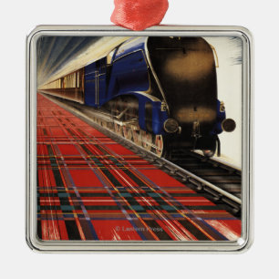 Königin des Schottenpullman-Zugs Silbernes Ornament